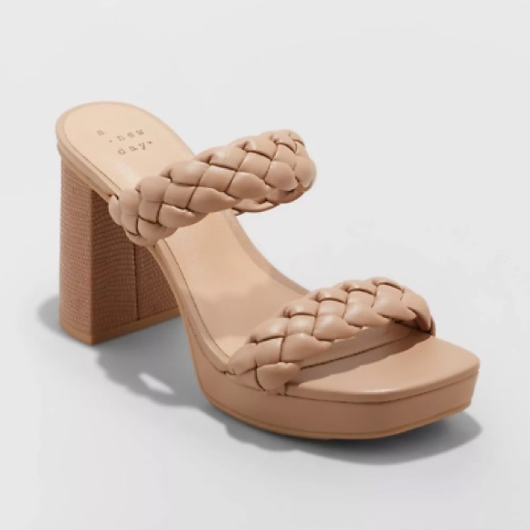 Target Shoes - NWT TARGET A NEW DAY NUDE BRAIDED PLATFORM SANDAL HEELS STEVE MADDEN NORDSTROM